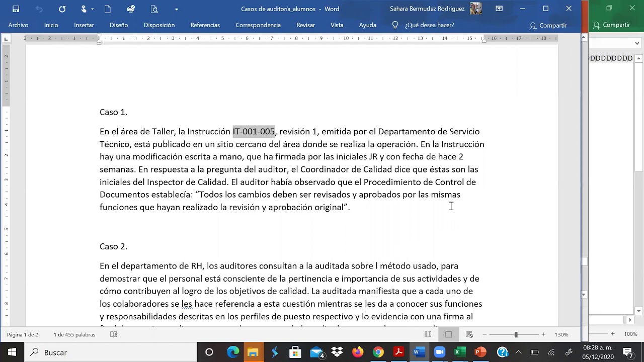 Informe de auditoría y redacción de hallazgos