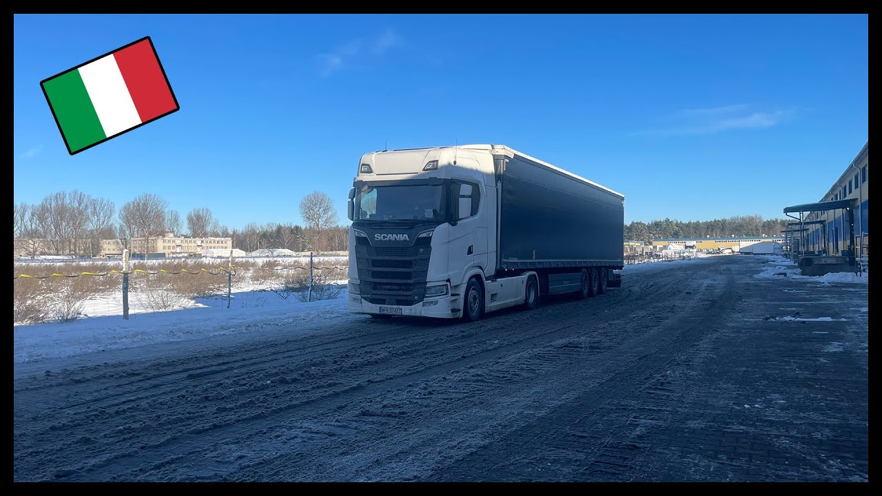 Zakopany na stacji, lód na naczepie, drugi wyjazd do Włoch w styczniu