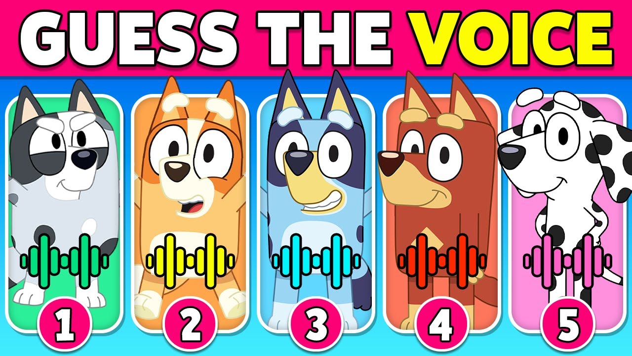 Guess the Bluey Characters by Their Voice & Emojis ~ Bluey Quiz | Bingo, Bluey, Bandit, Socks