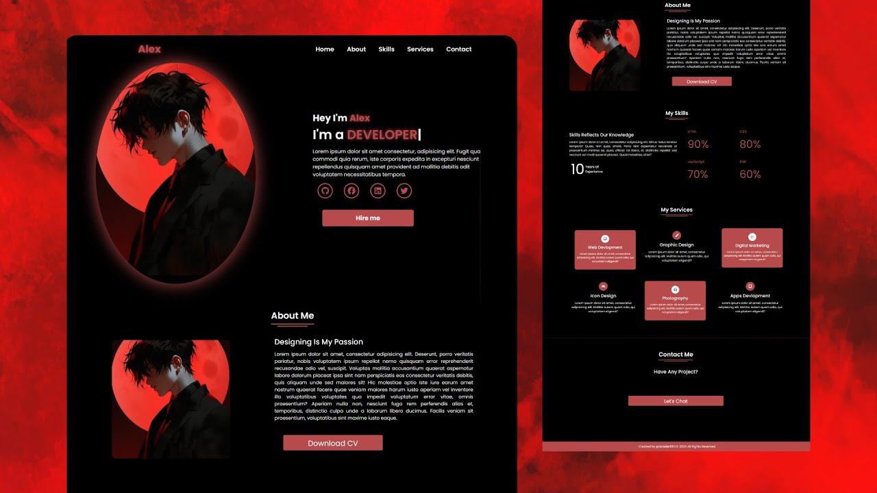 Как создать адаптивный сайт-портфолио, используя только HTML, CSS и JS &mdash; простое руководство