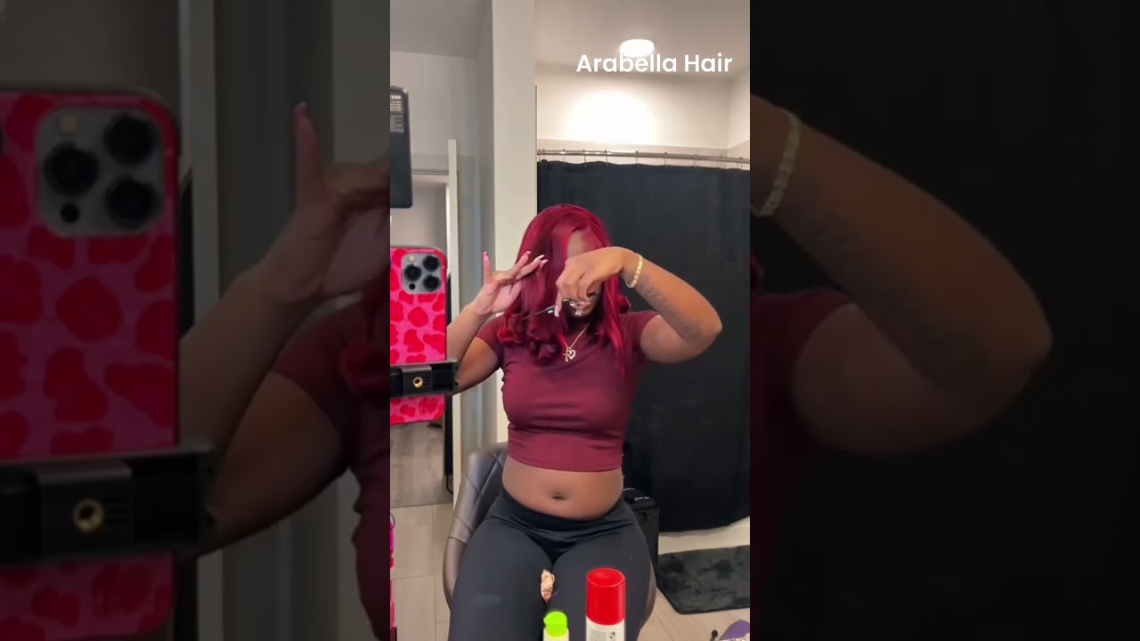 The texture and color of this Wine Red Wig are EVERYTHING! 😏💖 