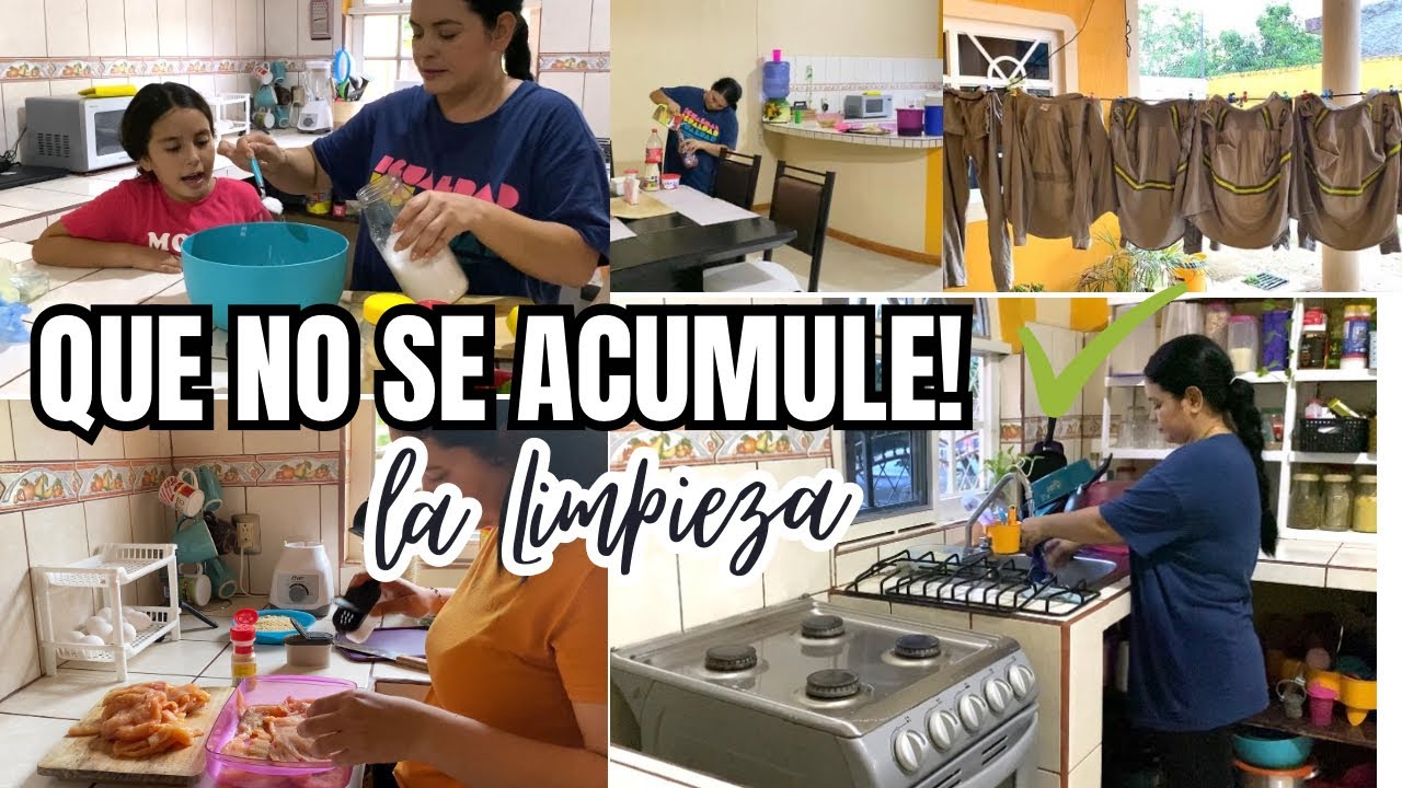 Lo que Limpio a diario para mantener mi Hogar Limpio✨Preparo comida de dos dias| Lavando uniformes🧼