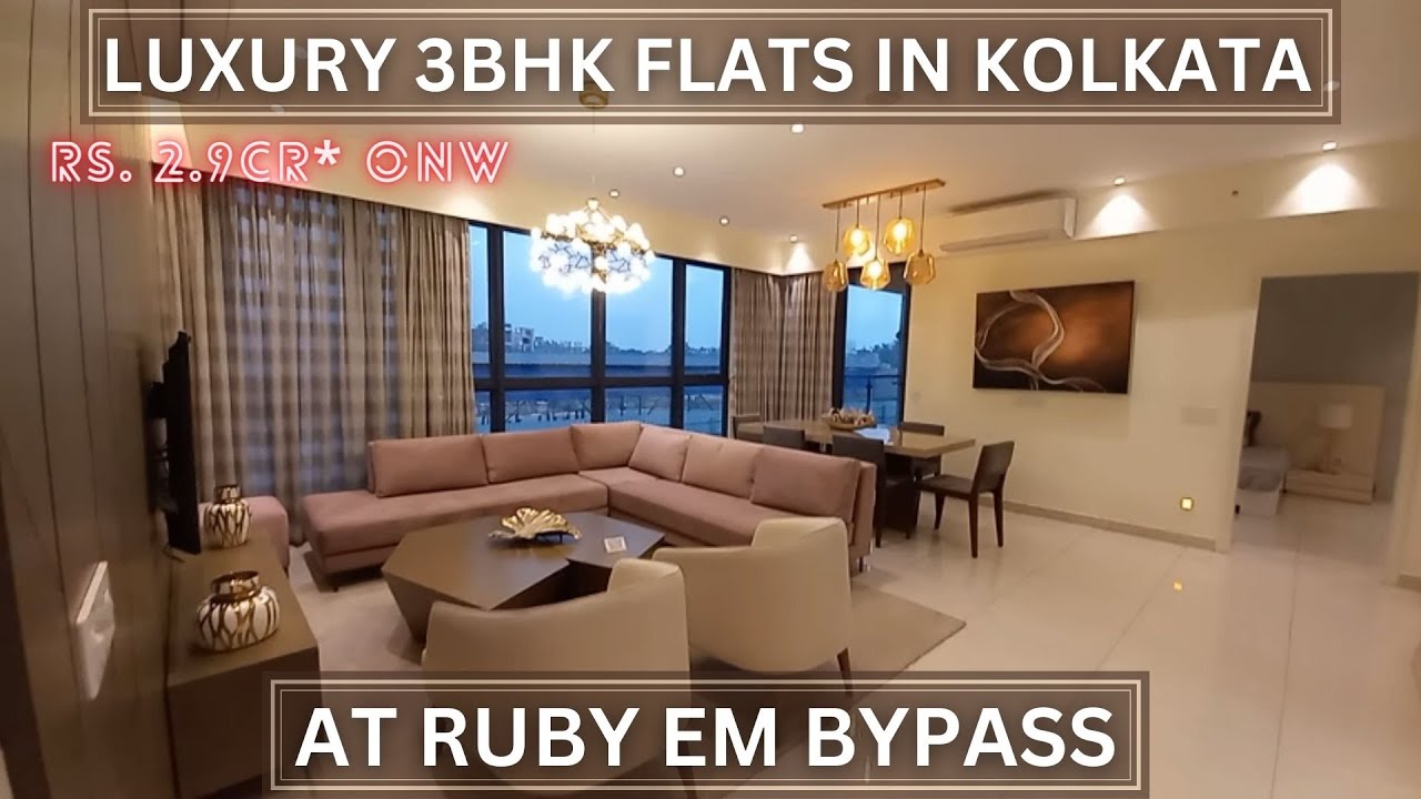 Роскошная 3-комнатная квартира на продажу в Калькутте на Ruby Em Bypass | M: 8100293325 | Квартир...