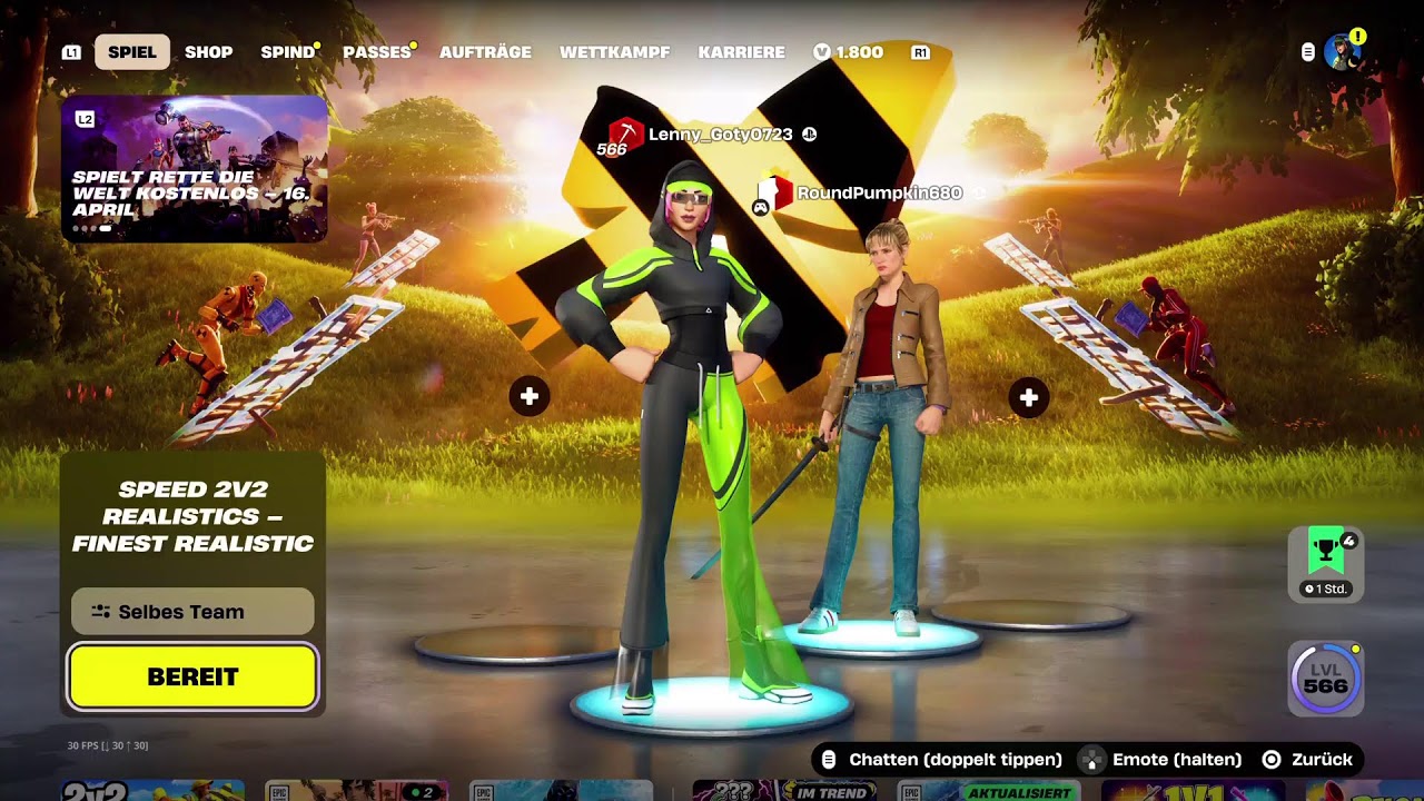 Wier spielen zusammen Fortnite