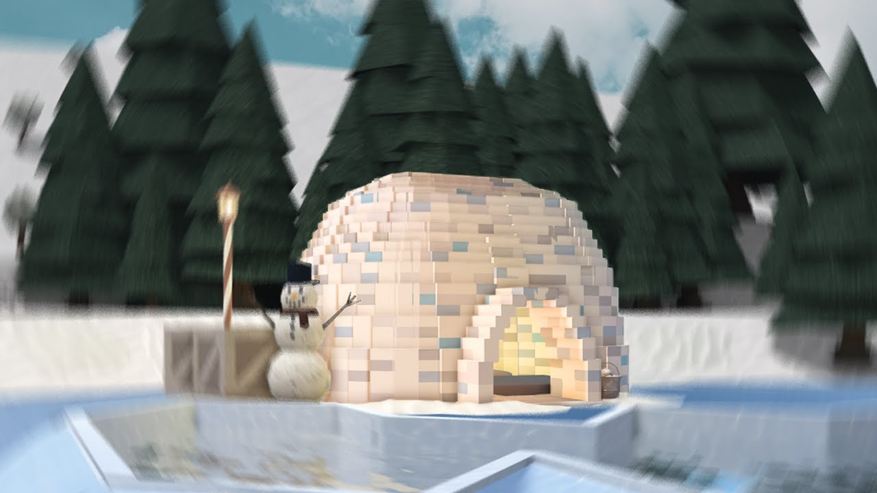 Igloo SpeedBuild [ ROBLOX BLOXBURG ] + tour