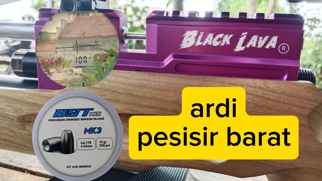 TES AKURASI 100 METER BLACK LAVA R LARAS SLUG LOKAL