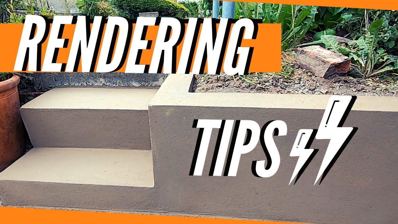 Rendering A Garden Wall & Brick Steps With Sand And Cement (Plastering For Beginners)