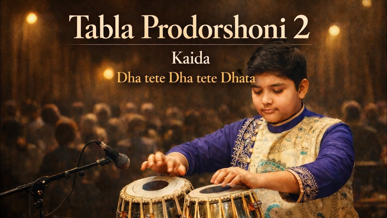 Tabla Prodorshoni 2 | Kaida | Dha tete Dha tete Dhata | Debostab Sett | 