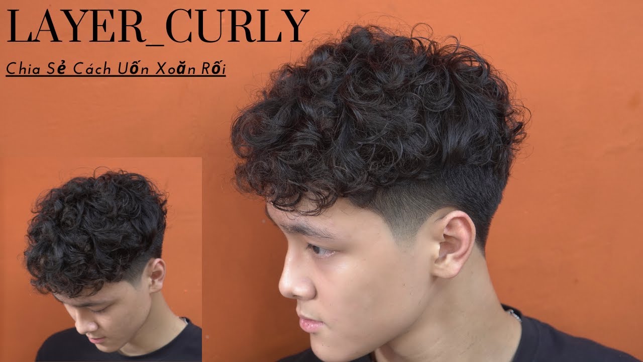 Kiểu Tóc Layer Uốn Xoăn Curly | Chia Sẻ Phương Pháp, Kinh Nghiệm Uốn Tóc Nam | Ng . Tuấn Barber 17