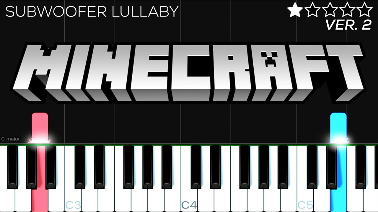 Minecraft - Subwoofer Lullaby - C418 | EASY Piano Tutorial 