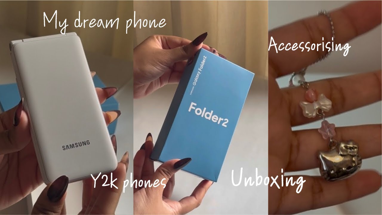 Unboxing my birthday gift | Samsung Galaxy Folder 2 | Accessorising & switching to Y2K phone