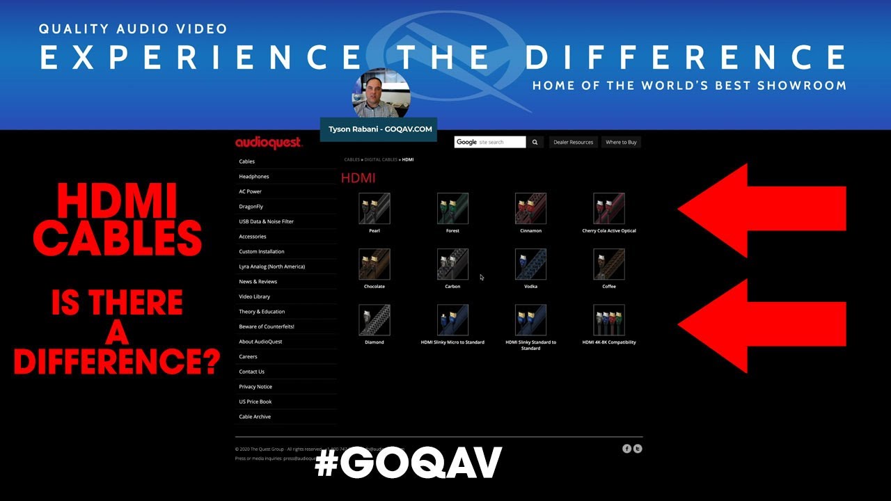 AUDIOQUEST HDMI CABLES IN DENVER  | IS THERE A DIFFERENCE? | Diamond vs Carbon