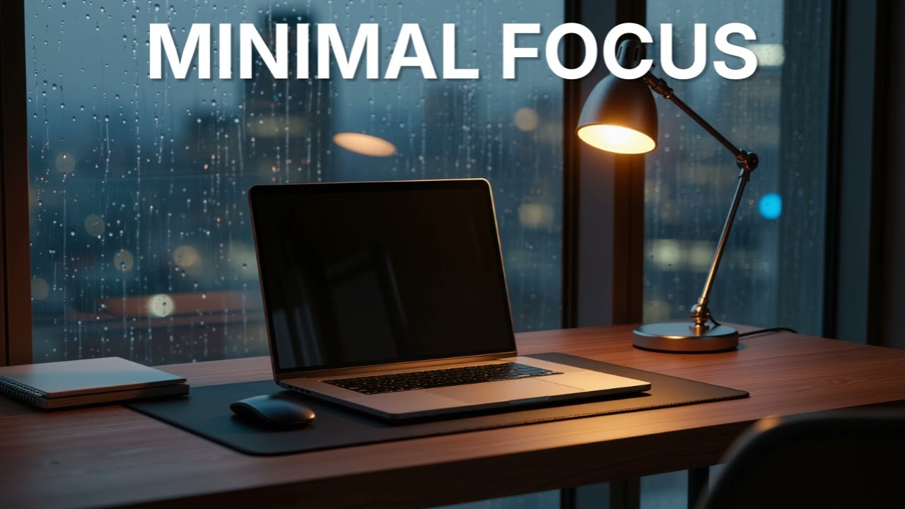 Rainy Night LoFi 🌧️ Minimal Focus Music | Clean Desk, Clear Mind