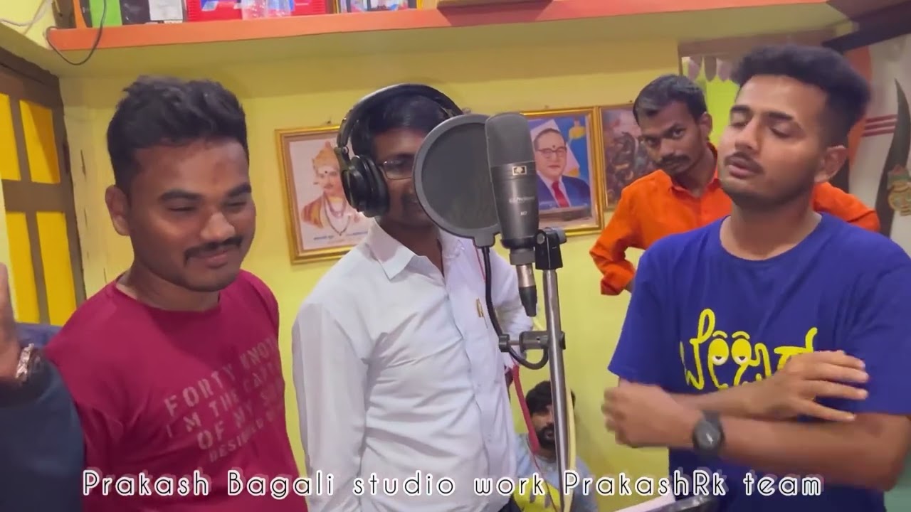 Prakash Rk Song recording Prakash Bagali recording studio making video Prakash Rk Team
