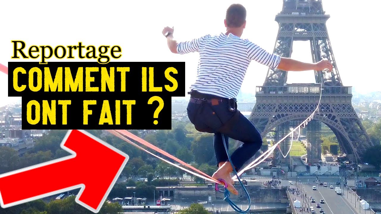 Отчет: Ночью на Эйфелевой башне установили SLACKLINE 😲