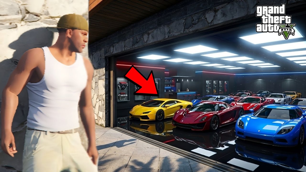 Я нашёл самую крутую секретную гаражную дверь в доме Франклина в GTA 5! | Видео SHINCHAN из GTA 5