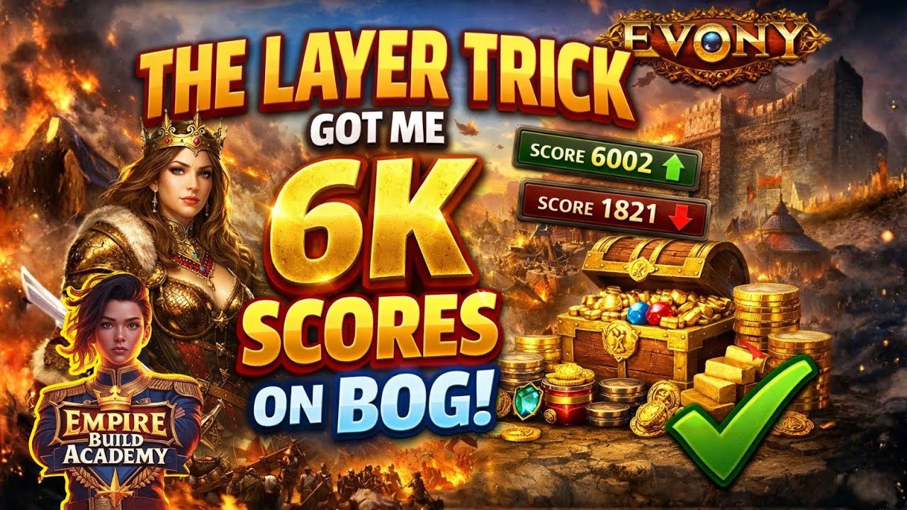 6K BOG Score Using This Simple Layer Trick | Evony PvP Tips