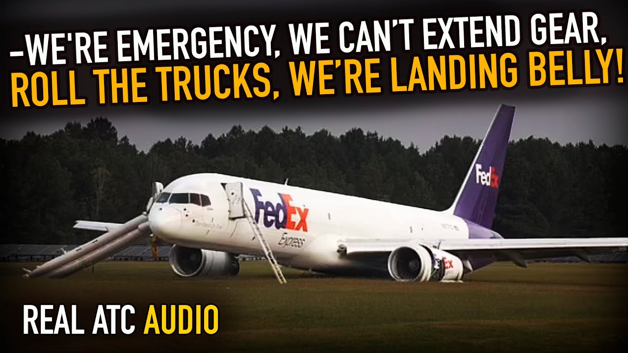 Boeing 757 FedEX приземляется с убранными шасси после отказа гидравлики. УПРАВЛЕНИЕ ПО ДЕЛУ