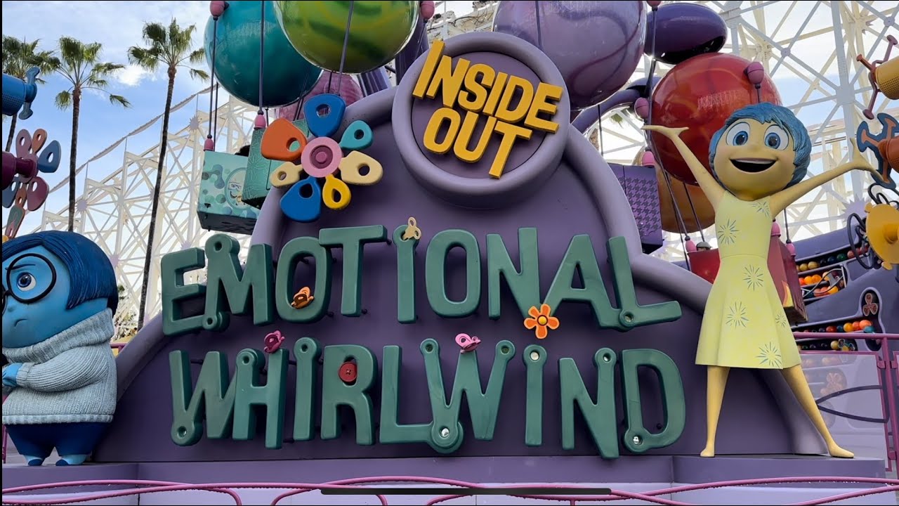Disneyland California - Inside Out Emotional Whirlwind Ride @Pixar Pier  - California Adventure Park