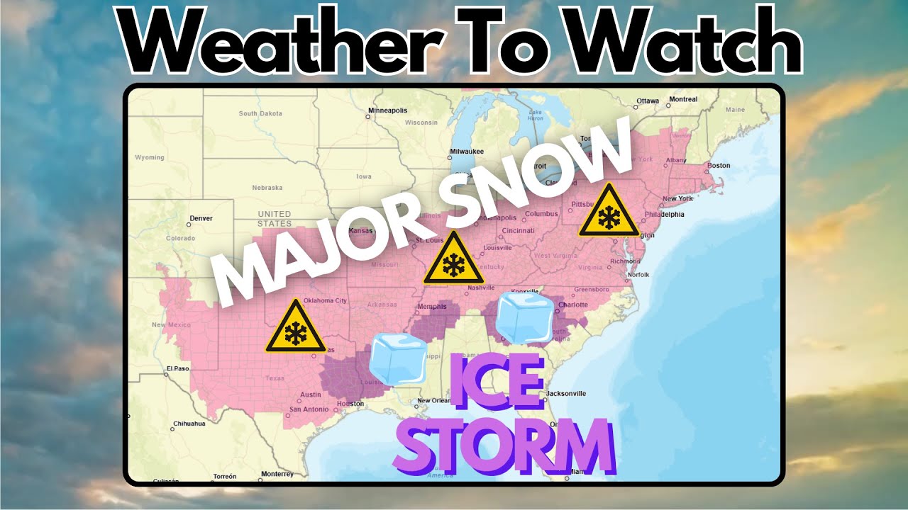 ❄🧊MAJOR SNOW AND ICE!  From Texas to New England. 1 foot+ snow totals, ice storm warning.