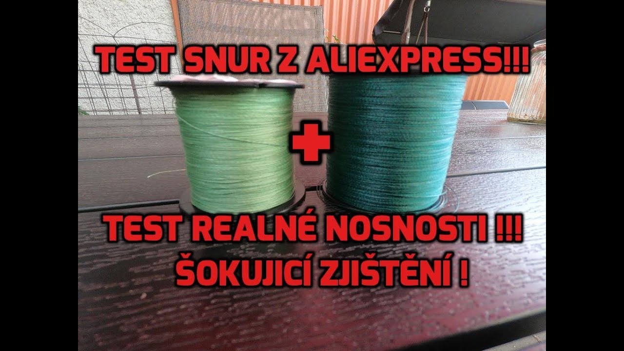 Test nosnosti snur z Aliexpress. + Recenze Linethink a Jackfish braided fishing line.