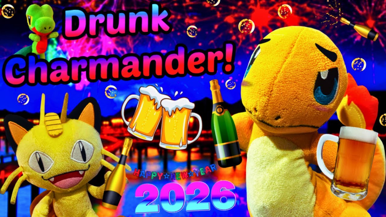 Drunk Charmander! - Pokemon Plush Pals
