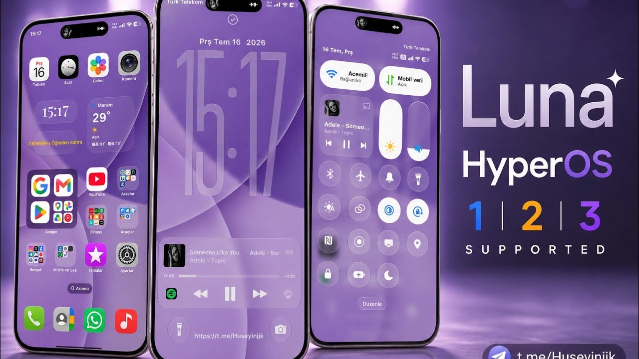 iOS 27 Style Lockscreen Clock & CC for HyperOS | Auto English/Chinese Language Switch