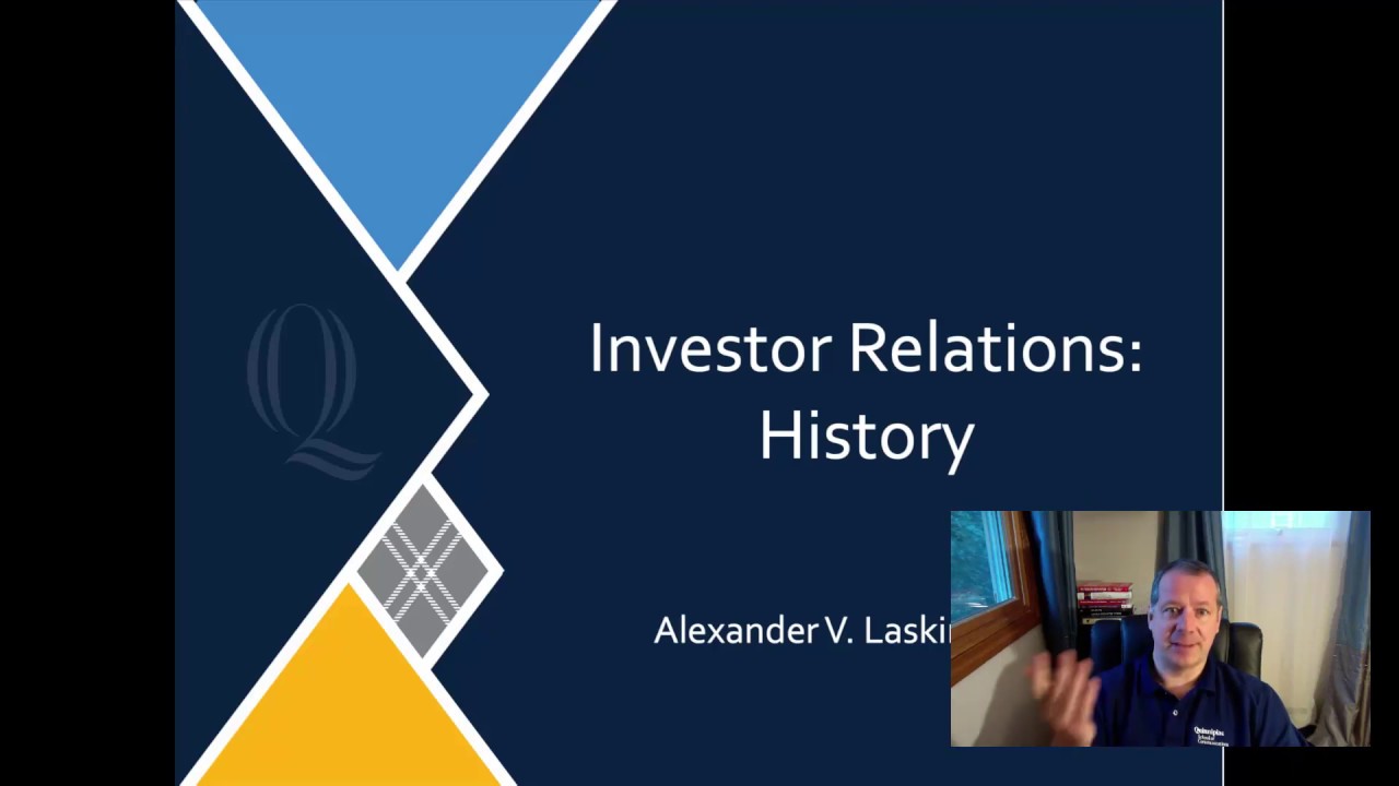 Investor Relations: History of the profession