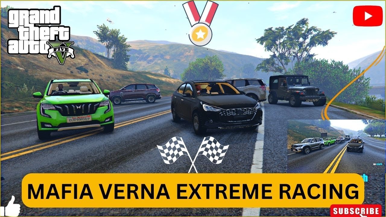 GTA5: MAFIA VERNA RACING!!!! #gta5 #hyundaiverna  #viral #viralvideo #verna  #gta5mods #video