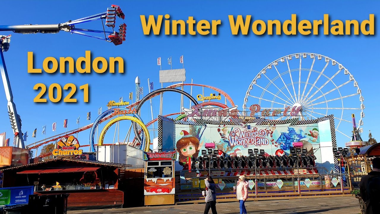 Winter Wonderland 2021 FULL event tour Hyde Park London, Olympia Looping Bavarian Village Santa Land
