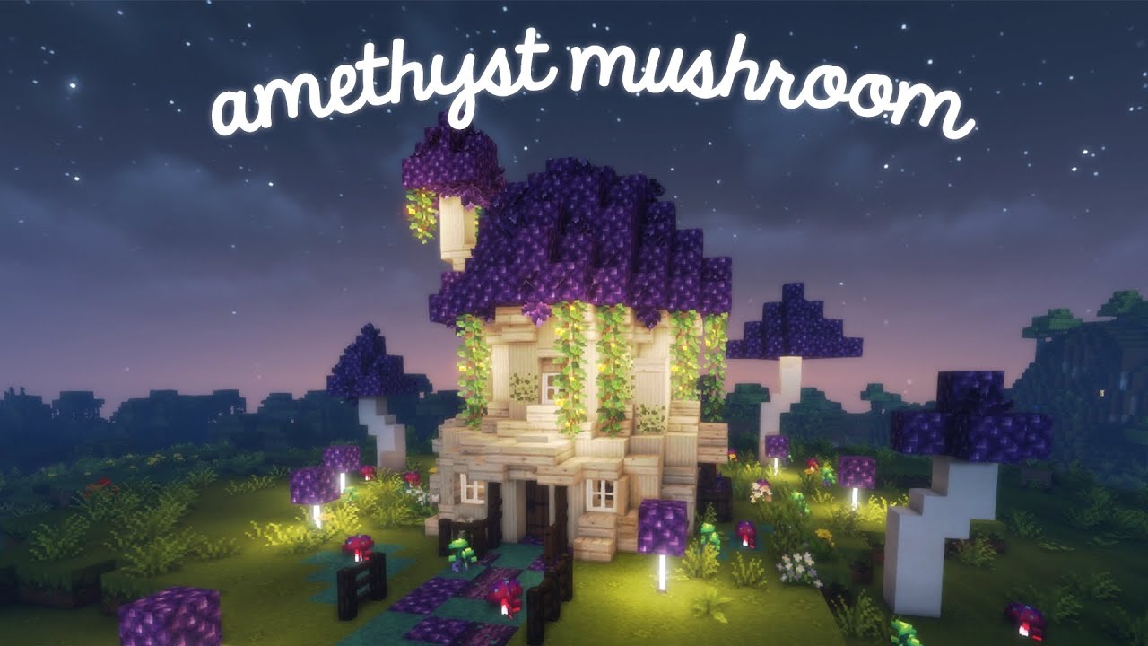 How to build an Amethyst Mushroom House 🍄 Minecraft tutorial