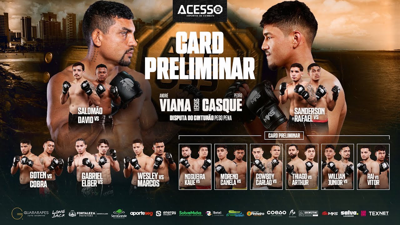 🔴 AO VIVO | Acesso MMA 11 – Lutas Preliminares