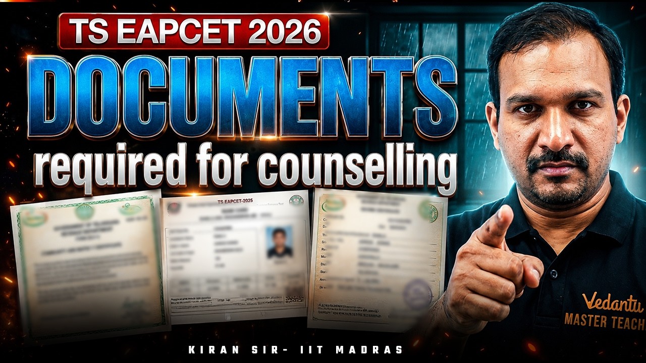 TG EAPCET 2026 Counselling Documents List 🔥 | Certificate Verification Guide Telugu | Kiran Sir