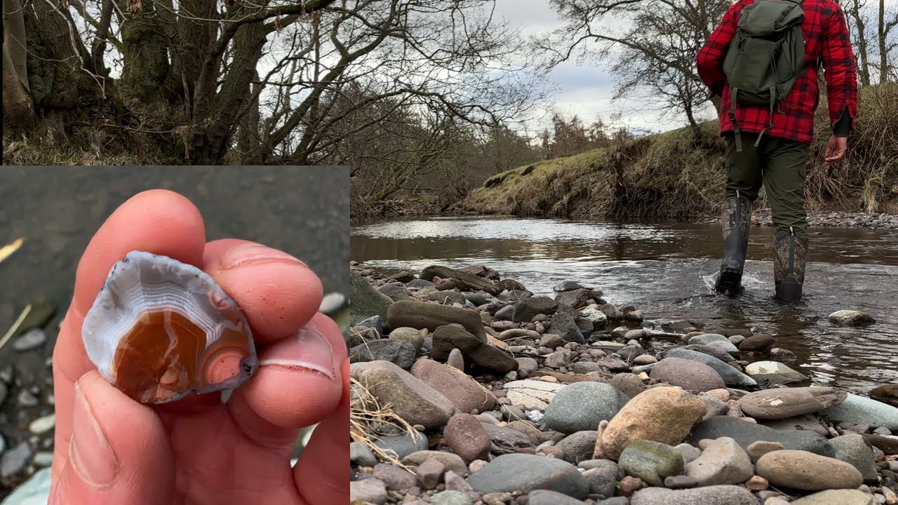 Rockhounding in Scotland (looking for gemstones, let’s see what’s inside! Live agate cutting)