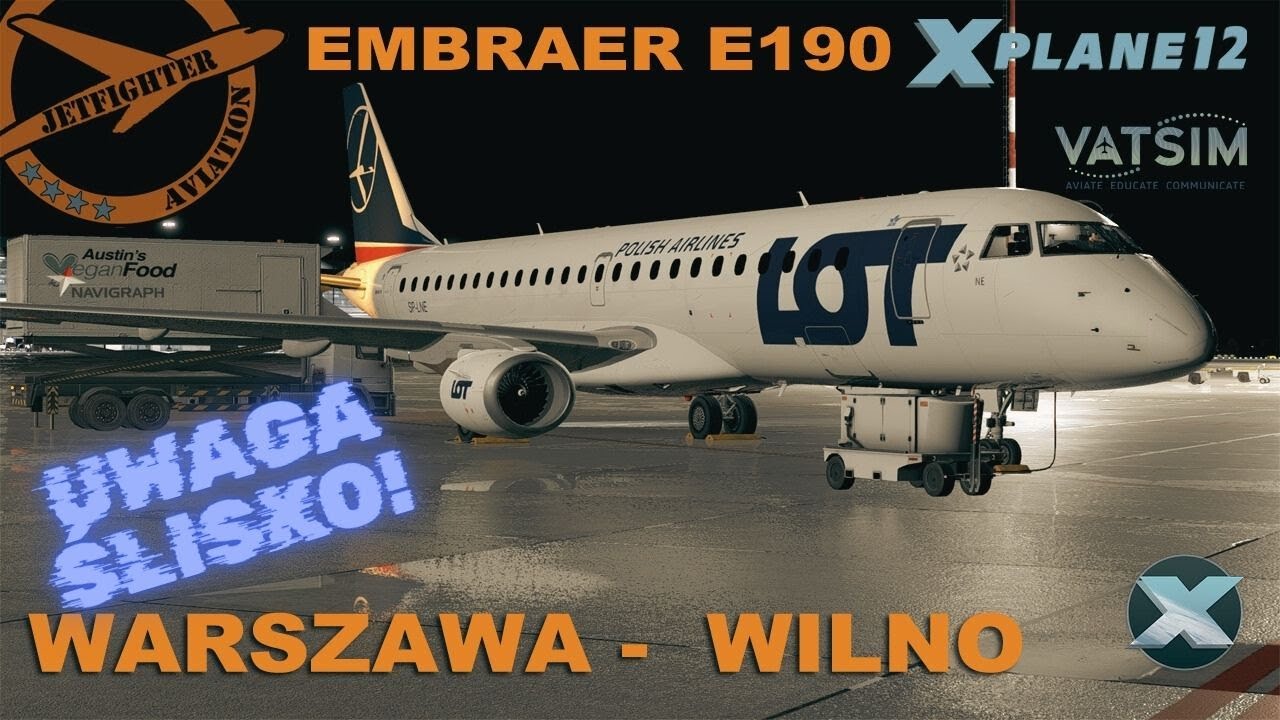 [🔴X PLANE 12.3.1]❗ ZIMOWE WARUNKI W WILNIE❗X-CRAFTS EMB-170❗WARSZAWA - WILNO🎧VATSIM🎧