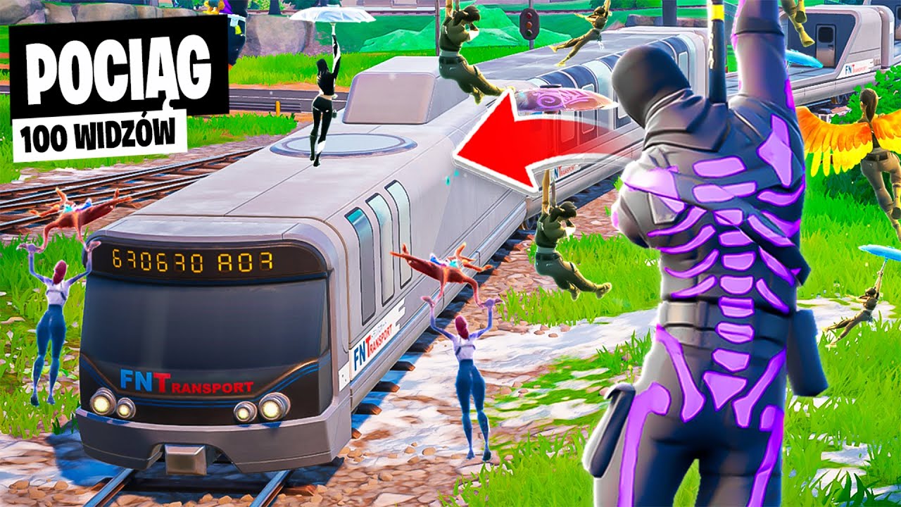 100 WIDZÓW na POCIĄG w Fortnite