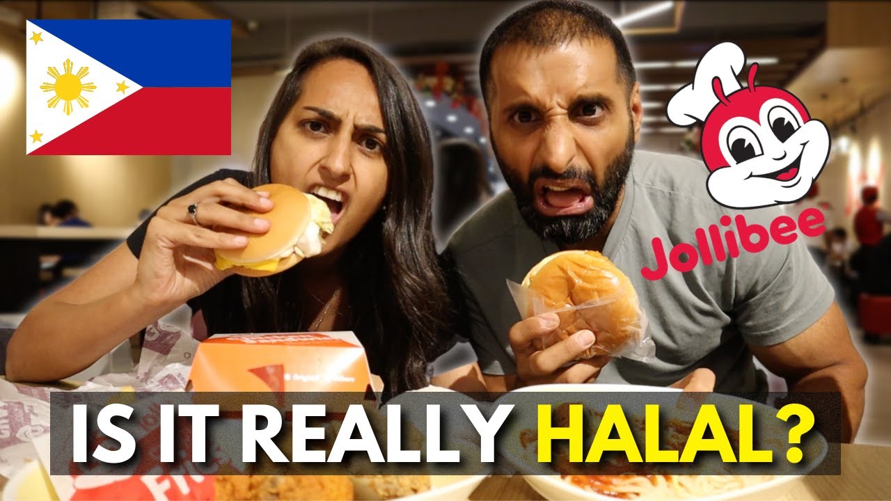 Is it REALLY HALAL? Foreigners try JOLIBEE for FIRST TIME in MANILA! 🇵🇭