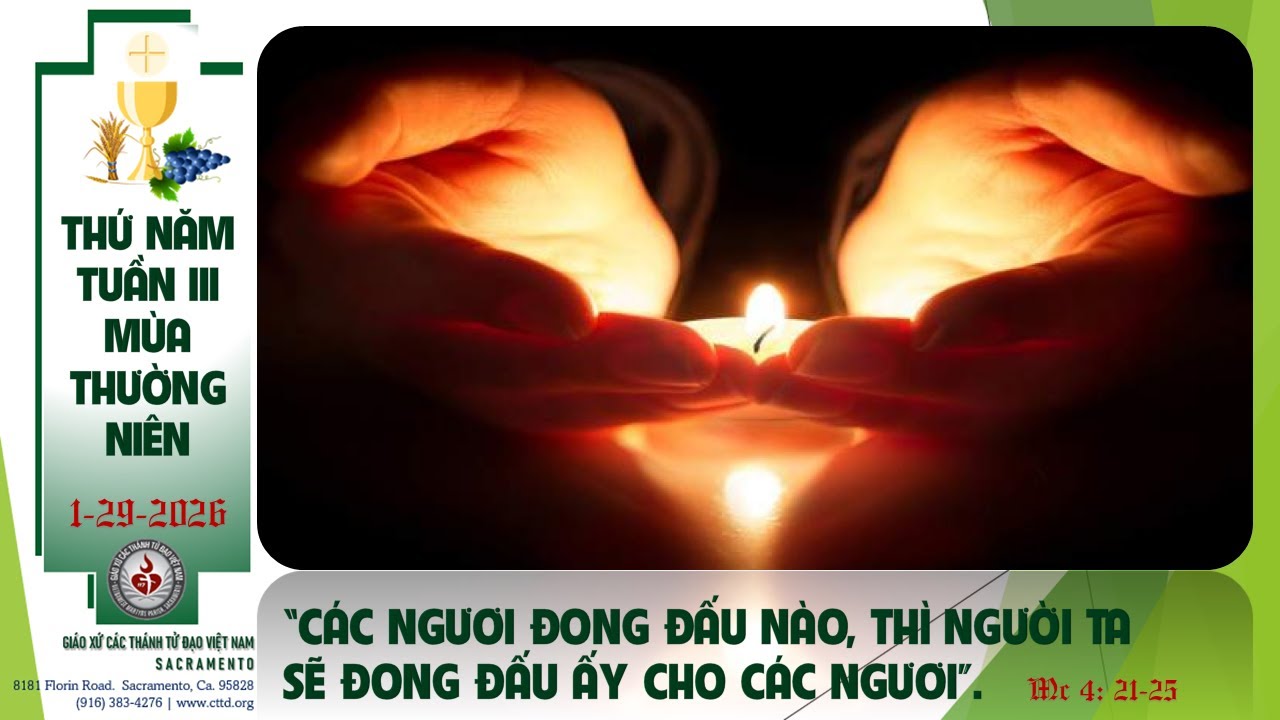 🔴Thánh Lễ Trực Tuyến: Thứ Năm 1-29-2026 |  DÀNH CHO BỆNH NHÂN.