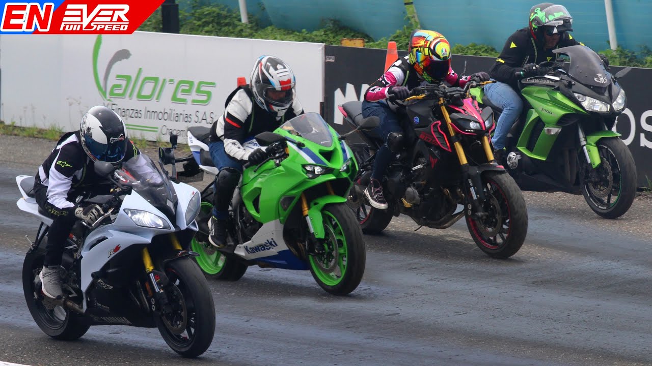 R6 🆚️ New Ninja ZX6R 🆚️ MT-09 🆚️ Z1000SX 🆚️ Multistrada | DRAG RACING 11 sec. 9th round 2024