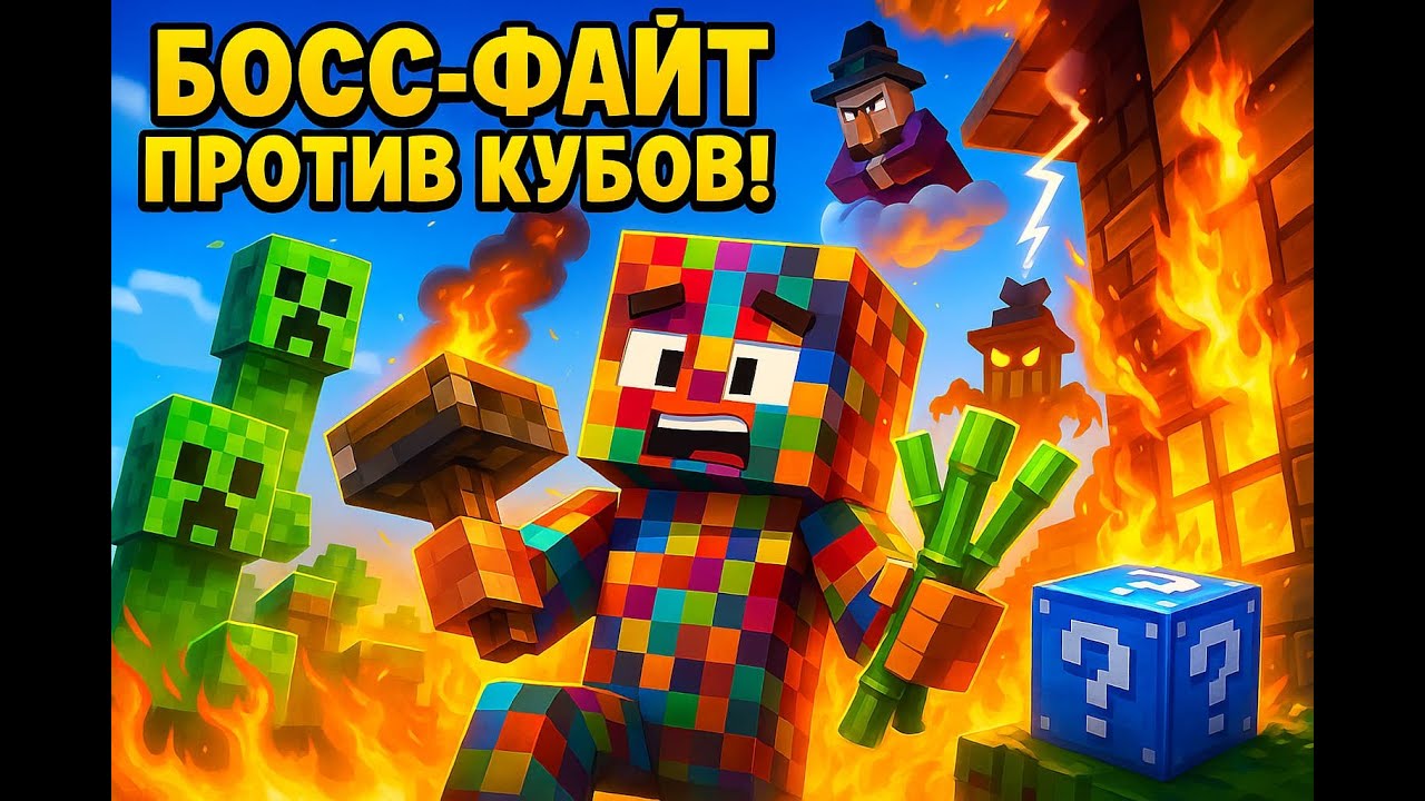 Босс из кубов пытался забрать у меня всё! — Minecraft выживание с кубами удачи №8 | CHANCE CUBES #8