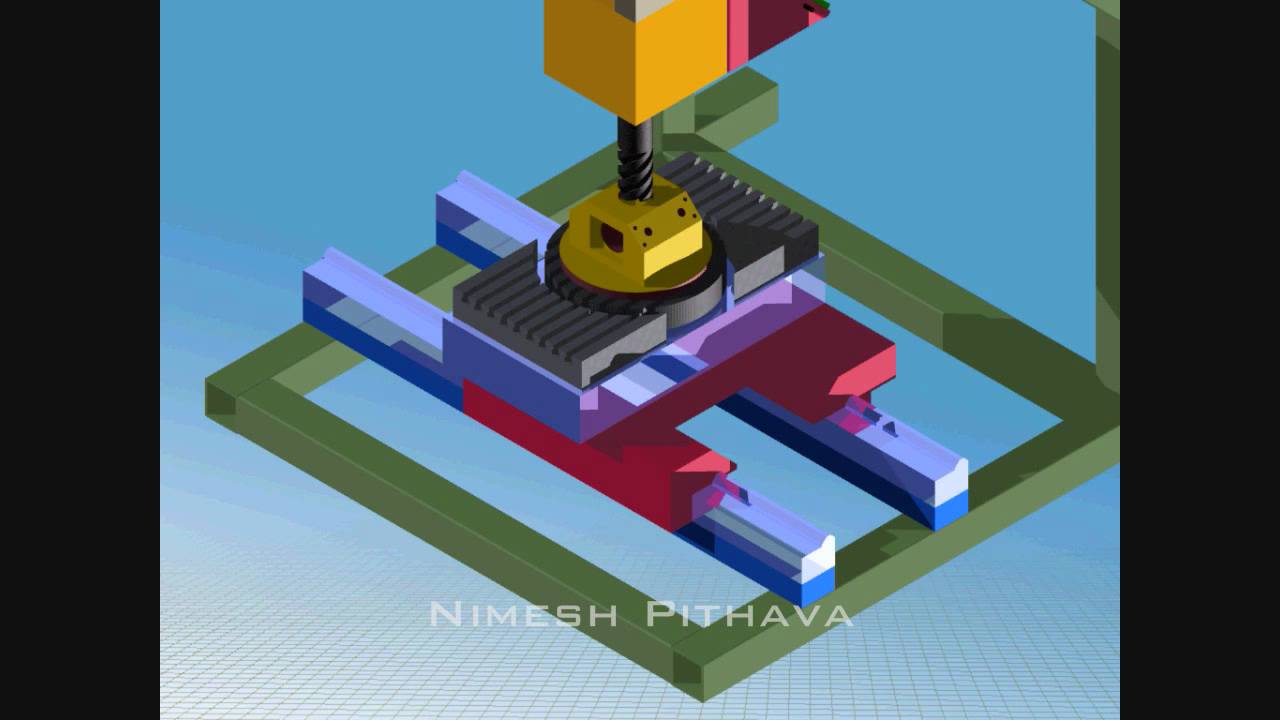 UNIVERSAL MILLING SWIVEL HEAD ANIMATION VIDEO