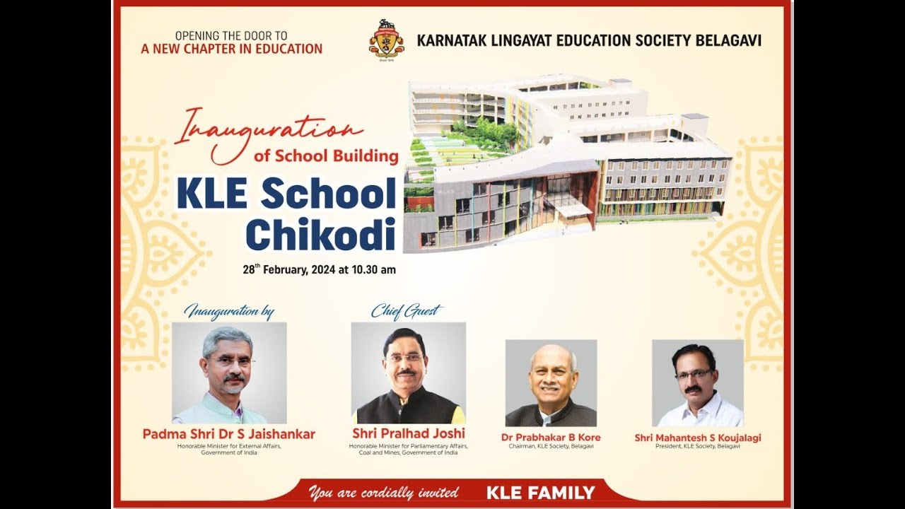 Inauguration of School Building KLE School Chikodi