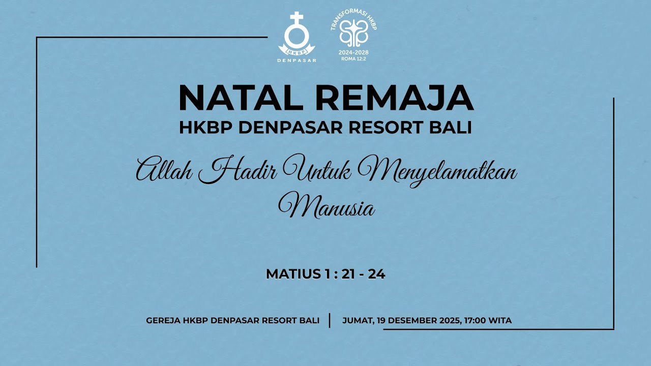 Natal Remaja, HKBP Denpasar Jumat, 19 Desember 2025