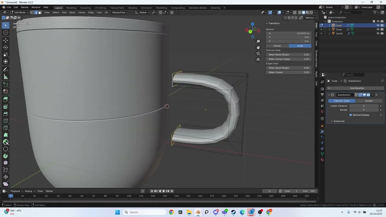 Продолжение урока по Blender