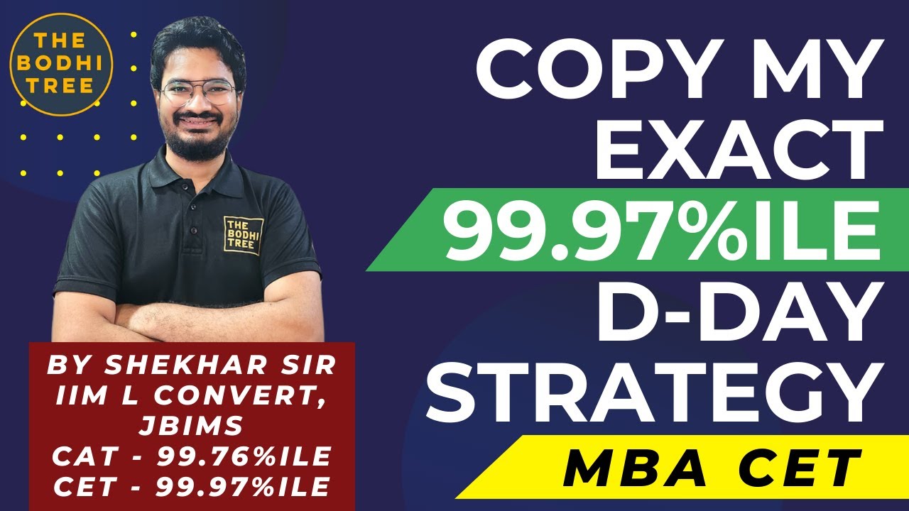 Copy My Exact D-Day Strategy To get Into JBIMS | MBA CET | The Bodhi Tree | Shekhar Sir | JBIMS