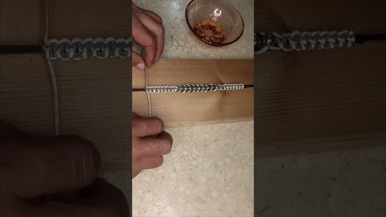 اصنع بنفسك سوار من الخرز وخيط البوليستر  #diy 