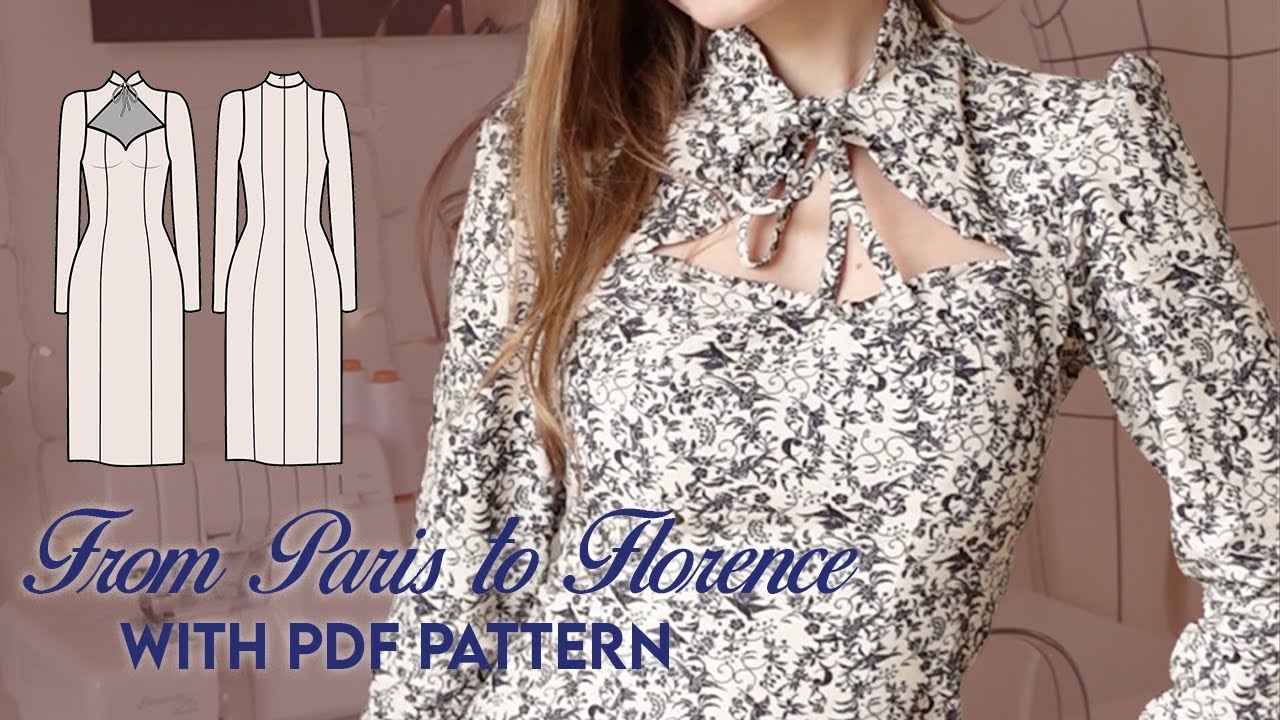 Tutoriel couture robe avec décolleté | Patron From Paris to Florence