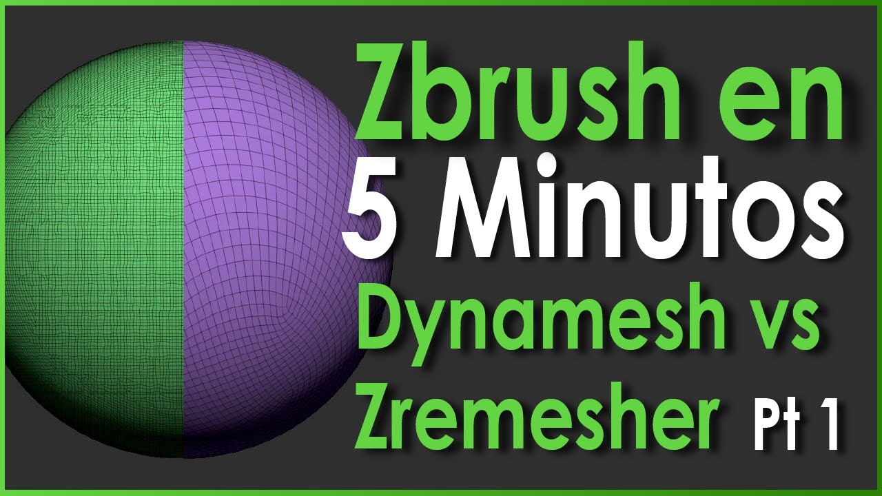 Aprende Zbrush en 5 minutos | Dynamesh vs Zremesher | Parte 1