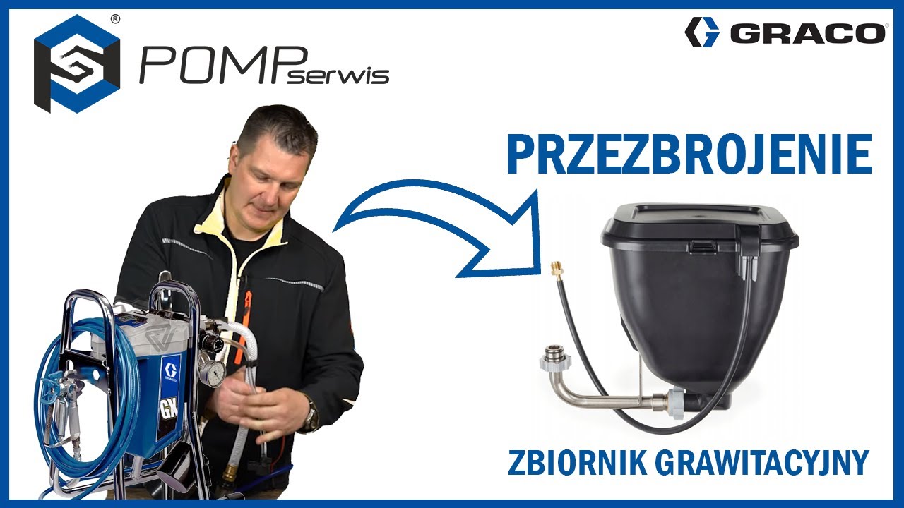 Graco GX21 - Przezbrojenie ZBIORNIKA + TEST POBIERANIA ilości materiału