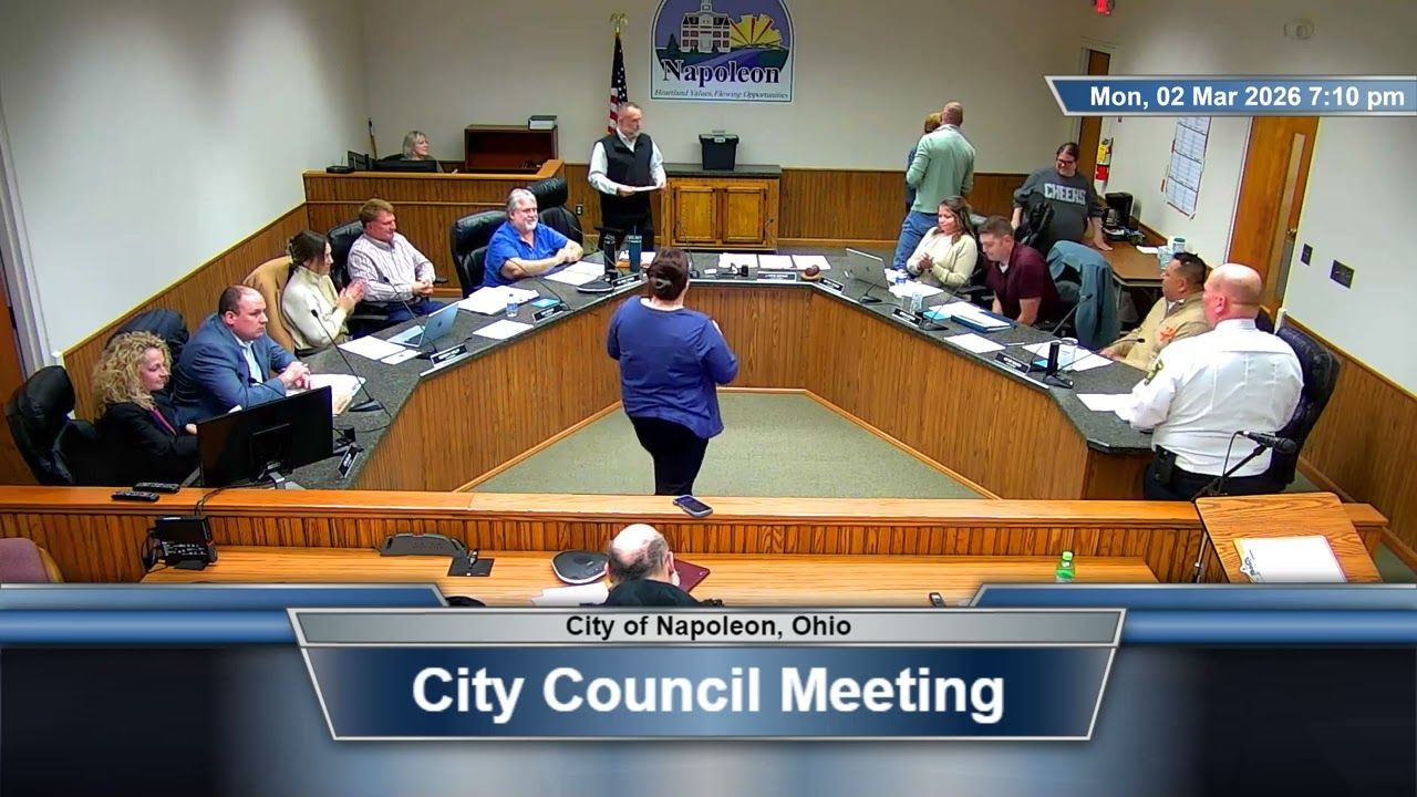 City Council Meeting March 2, 2026 | Napoleon, Ohio